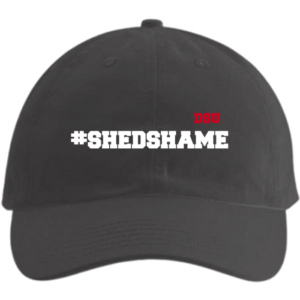 DSU #SHEDSHAME Dad Hat in black